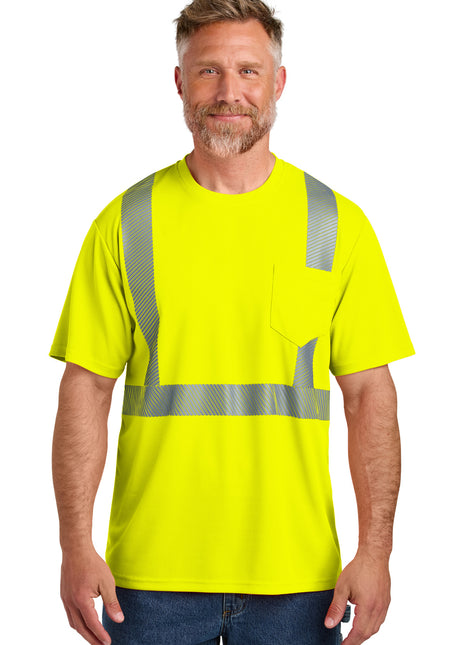 CornerStone® ANSI 107 Class 2 Segmented Tape Tee CS204 - Safety Yellow | CornerStone
