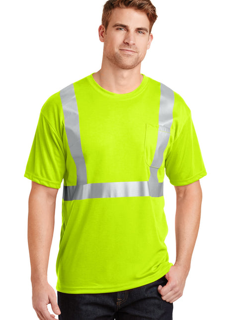 CornerStone® - ANSI 107 Class 2 Safety T-Shirt.  CS401 - Safety Yellow/ Reflective | CornerStone
