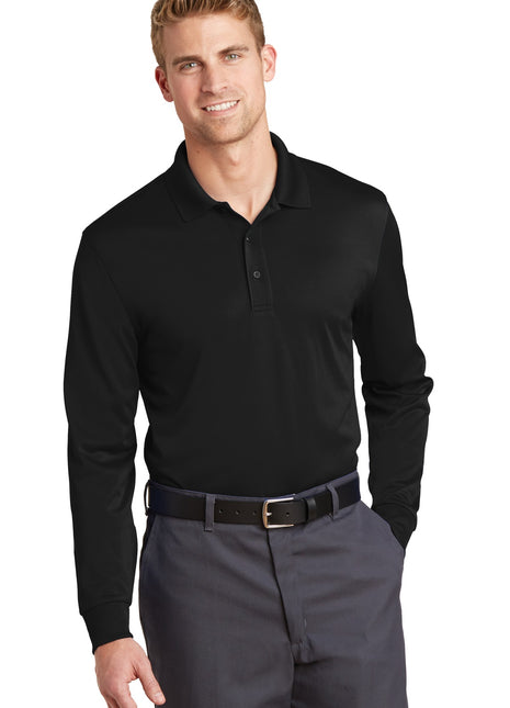 CornerStone® Select Snag-Proof Long Sleeve Polo. CS412LS - Black | CornerStone