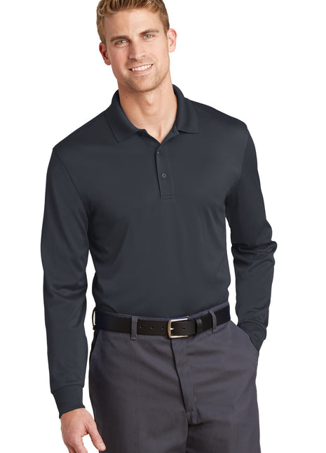CornerStone® Select Snag-Proof Long Sleeve Polo. CS412LS - Charcoal | CornerStone