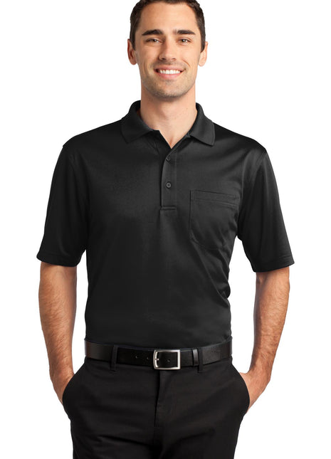 CornerStone® Select Snag-Proof Pocket Polo. CS412P - Black | CornerStone
