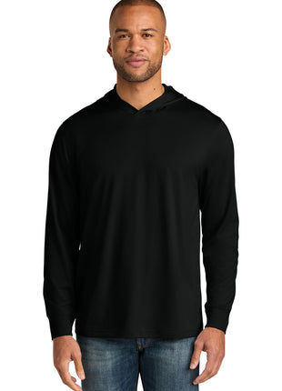 CornerStone® Workwear Pro Long Sleeve Hooded Tee CS440LSH - Black | CornerStone