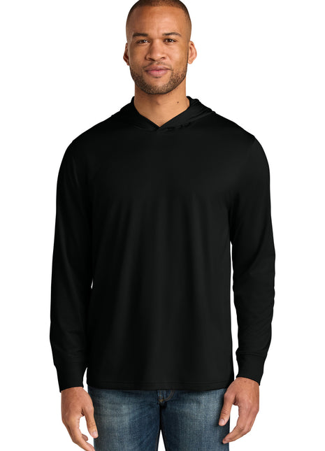CornerStone® Workwear Pro Long Sleeve Hooded Tee CS440LSH - Black | CornerStone
