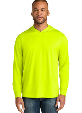 CornerStone® Workwear Pro Long Sleeve Hooded Tee CS440LSH - Safety Yellow | CornerStone