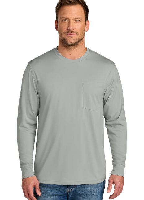 CornerStone® Workwear Pro Long Sleeve Pocket Tee CS440LSP - Light Grey | CornerStone