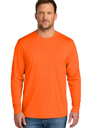 CornerStone® Workwear Pro Long Sleeve Pocket Tee CS440LSP - Safety Orange | CornerStone