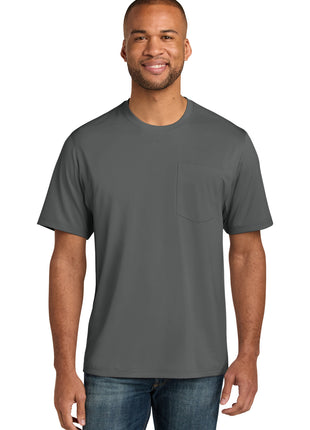 CornerStone® Workwear Pro Short Sleeve Pocket Tee CS440P - Metal Grey | CornerStone