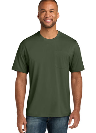 CornerStone® Workwear Pro Short Sleeve Pocket Tee CS440P - Tactical Green | CornerStone