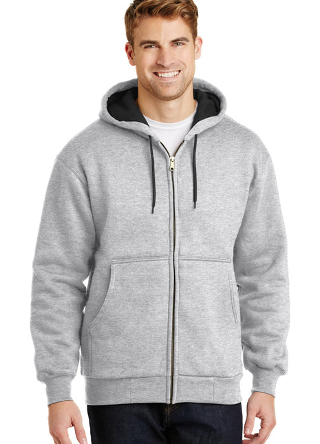 CornerStone® - Heavyweight Full-Zip Hooded Sweatshirt with Thermal Lining.  CS620 - Athletic Heather | CornerStone