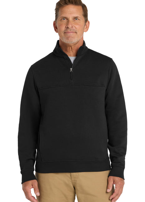 CornerStone® 1/2-Zip Job Shirt. CS626 - Black | CornerStone