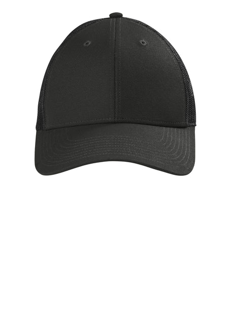 CornerStone®  Canvas Mesh Back Cap. CS811 - Black | CornerStone