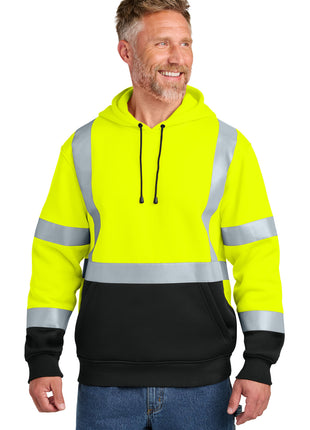 CornerStone® ANSI 107 Class 3 Heavy-Duty Fleece Pullover Hoodie CSF301 - Safety Yellow | CornerStone