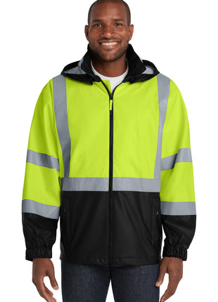 CornerStone® - ANSI 107 Class 3 Safety Windbreaker. CSJ25 - Safety Yellow/ Black | CornerStone