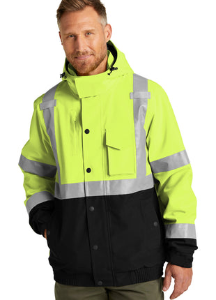 CornerStone® ANSI 107 Class 3 Waterproof Insulated Ripstop Bomber Jacket CSJ501 - Safety Yellow | CornerStone