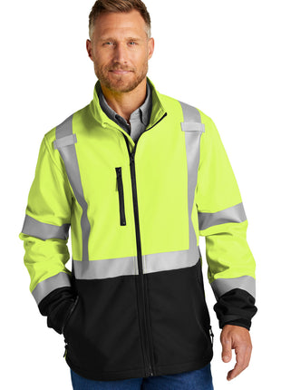 CornerStone® ANSI 107 Class 3 Soft Shell Jacket CSJ503 - Safety Yellow | CornerStone
