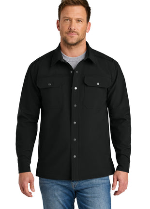 CornerStone® Soft Shell Shirt Jacket CSJ73 - Black | CornerStone