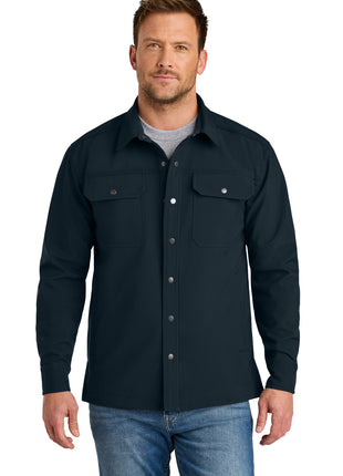 CornerStone® Soft Shell Shirt Jacket CSJ73 - Navy | CornerStone