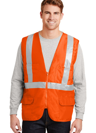 CornerStone® - ANSI 107 Class 2 Mesh Back Safety Vest. CSV405 - Safety Orange | CornerStone