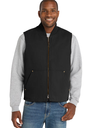 CornerStone® Washed Duck Cloth Vest. CSV40 - Black | CornerStone