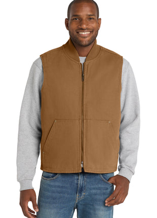 CornerStone® Washed Duck Cloth Vest. CSV40 - Duck Brown | CornerStone