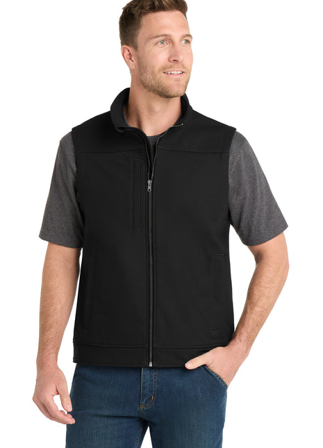 CornerStone® Duck Bonded Soft Shell Vest CSV60 - Black | CornerStone