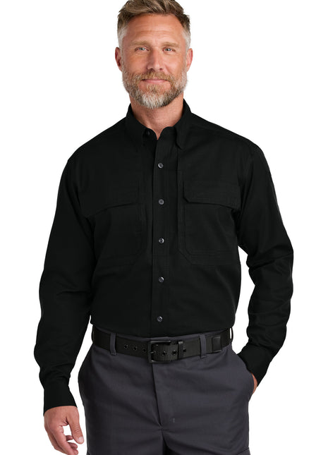 CornerStone® Long Sleeve Select Tactical Shirt CSW176 - Black | CornerStone