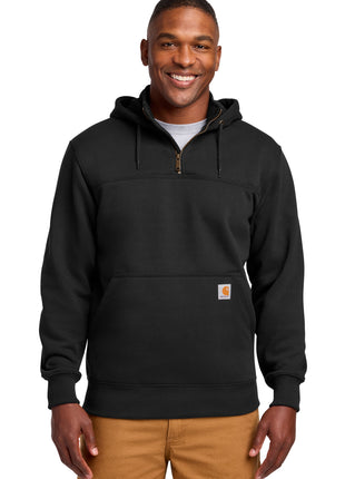 Carhartt ® Rain Defender ® Paxton Heavyweight Hooded Zip Mock Sweatshirt. CT100617 - Black | Carhartt