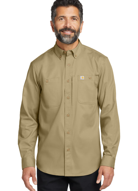 Carhartt® Rugged Professional™ Series Long Sleeve Shirt CT102538 - Dark Khaki | Carhartt