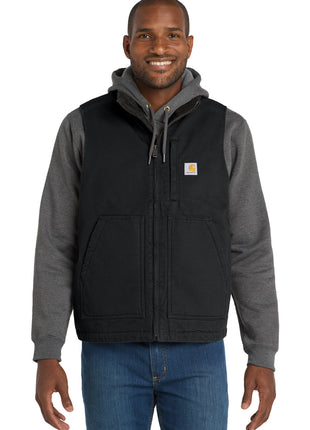 Carhartt® Sherpa-Lined Mock Neck Vest CT104277 - Black | Carhartt