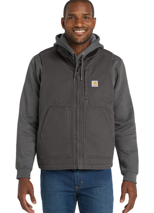 Carhartt® Sherpa-Lined Mock Neck Vest CT104277 - Gravel | Carhartt