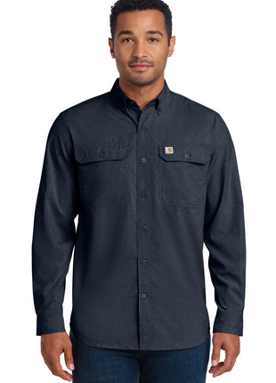 Carhartt Force® Solid Long Sleeve Shirt CT105291 - Navy | Carhartt