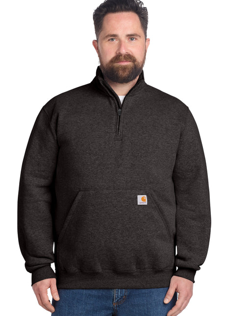 Carhartt® Midweight 1/4-Zip Mock Neck Sweatshirt CT105294 - Carbon Heather | Carhartt