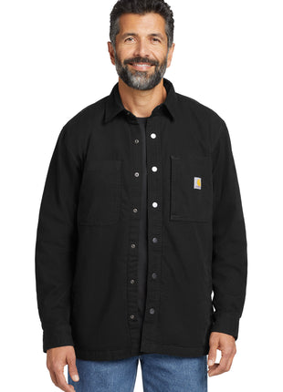 Carhartt® Rugged Flex® Fleece-Lined Shirt Jac CT105532 - Black | Carhartt