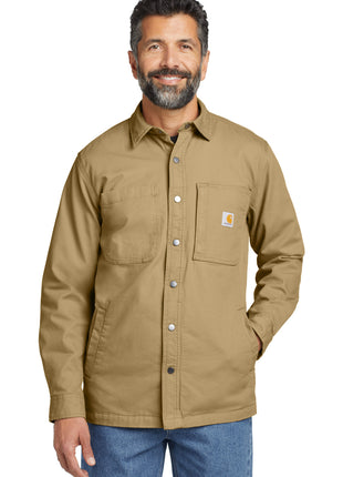 Carhartt® Rugged Flex® Fleece-Lined Shirt Jac CT105532 - Dark Khaki | Carhartt
