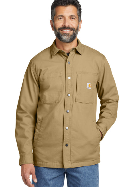Carhartt® Rugged Flex® Fleece-Lined Shirt Jac CT105532 - Dark Khaki | Carhartt