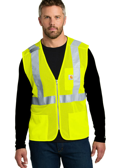 Carhartt® ANSI Class 2 Mesh Zip-Front Vest CT106171 - Brite Lime | Carhartt