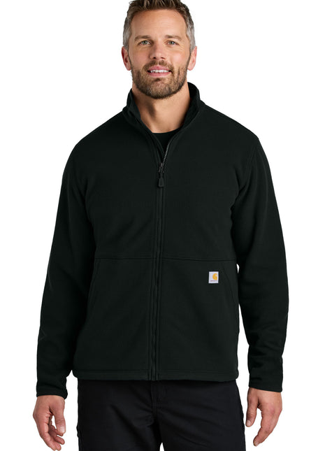 Carhartt® Textured Full-Zip Fleece Jacket CT106416 - Black | Carhartt