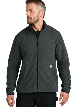 Carhartt® Textured Full-Zip Fleece Jacket CT106416 - Carbon Heather | Carhartt
