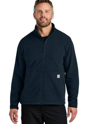Carhartt® Textured Full-Zip Fleece Jacket CT106416 - Navy | Carhartt
