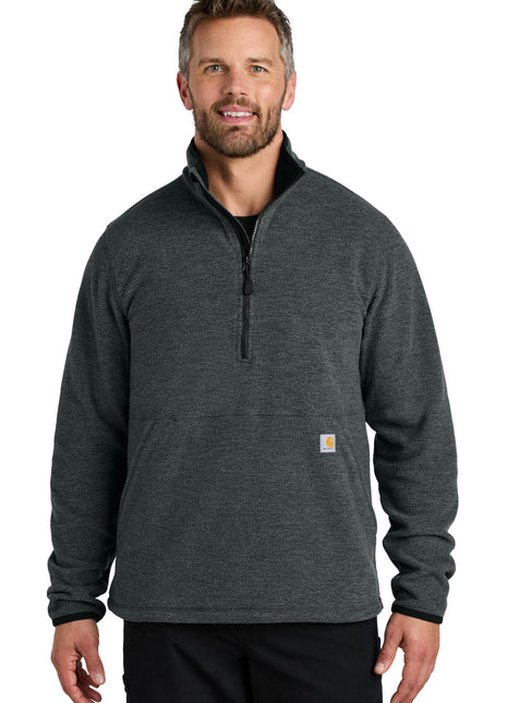 Carhartt® Textured 1/2-Zip Fleece Jacket CT106417 - Carbon Heather | Carhartt