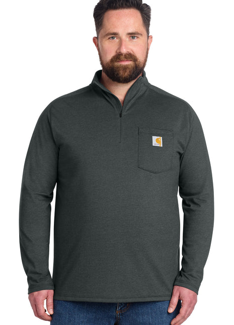 Carhartt Force® 1/4-Zip Long Sleeve T-Shirt CT106660 - Carbon Heather | Carhartt