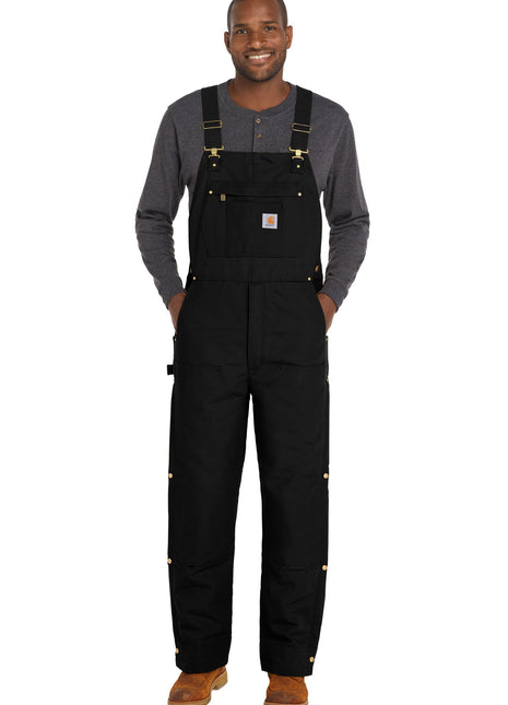 Carhartt® Firm Duck Insulated Bib Overalls CT106672 - Black | Carhartt