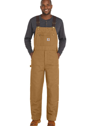 Carhartt® Firm Duck Insulated Bib Overalls CT106672 - Carhartt Brown | Carhartt