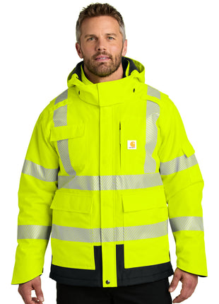 Carhartt® ANSI 107 Class 3 Waterproof Heavyweight Insulated Jacket CT106694 - Brite Lime | Carhartt
