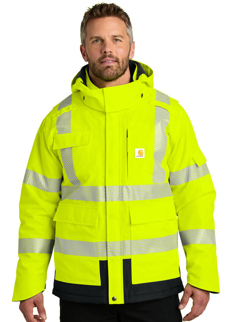 Carhartt® ANSI 107 Class 3 Waterproof Heavyweight Insulated Jacket CT106694 - Brite Lime | Carhartt