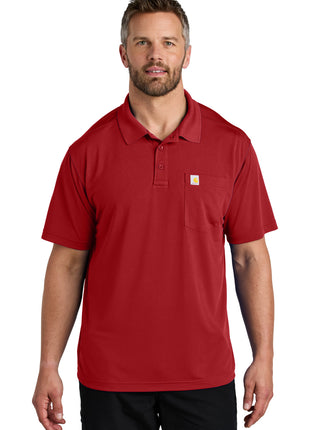 Carhartt Force® Snag-Resistant Pocket Polo CT106880 - Crimson Red | Carhartt