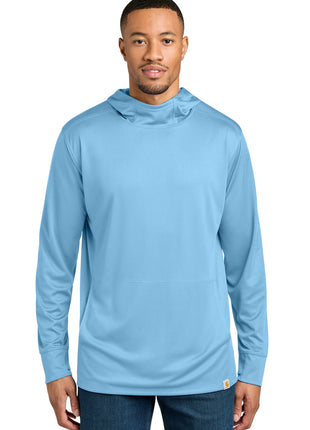 Carhartt Force® Sun Defender™ Long Sleeve Hooded T-Shirt CT106923 - Fresh Water Blue | Carhartt