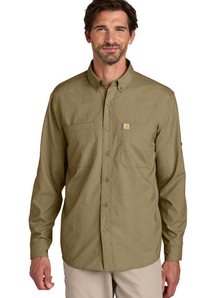 Carhartt Force® Sun Defender™ Long Sleeve Shirt CT107106 - Dark Khaki | Carhartt