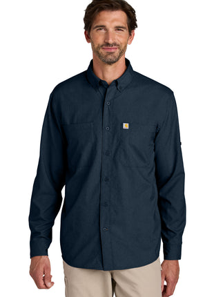Carhartt Force® Sun Defender™ Long Sleeve Shirt CT107106 - Navy | Carhartt