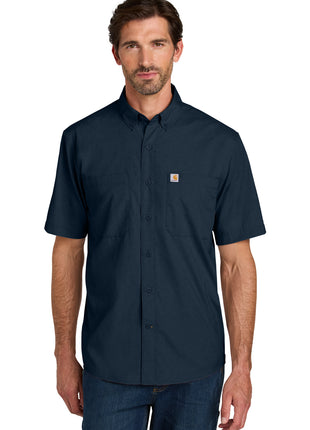Carhartt Force® Sun Defender™ Short Sleeve Shirt CT107107 - Navy | Carhartt